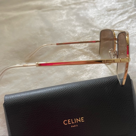 CELINE Sunglasses CL 41808/S Gold - Picture 10 of 13